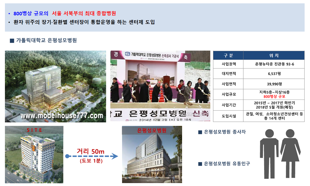 은평뉴타운 신한 헤센 스마트 상가   서울 서북부 최대규모(800병상) 종합의료서비스 - 가콜릭대학교 은평성모병원    